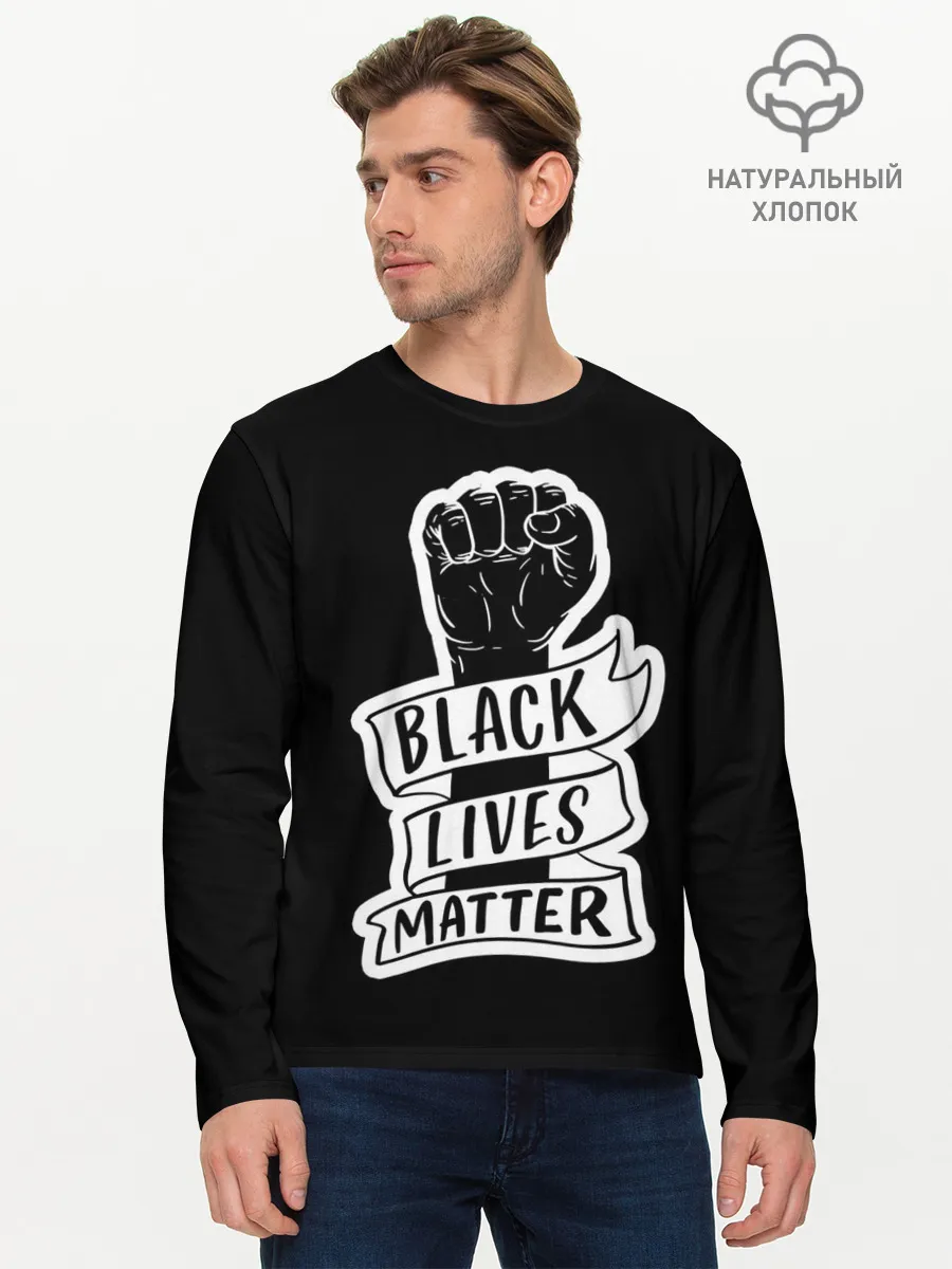 Мужской лонгслив базовый / Black Lives Matter