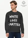 Мужской лонгслив базовый / White Lives Matter