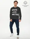 Мужской лонгслив базовый / White Lives Matter