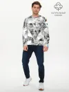 Мужской лонгслив базовый / зеркальный калейдоскоп