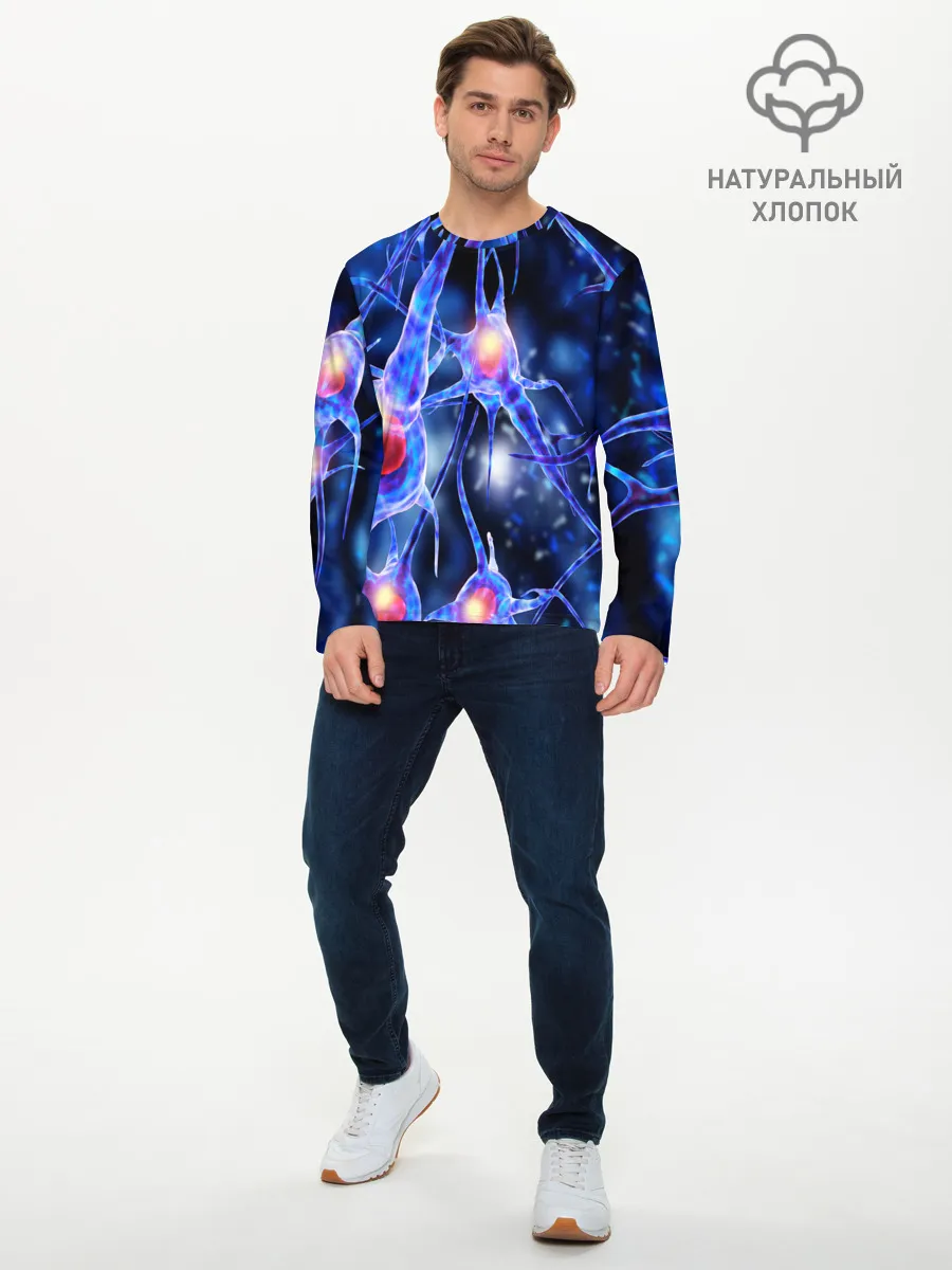 Мужской лонгслив базовый / НЕРВЫ