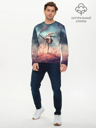 Мужской лонгслив базовый / Танцующая с цветами ведьма