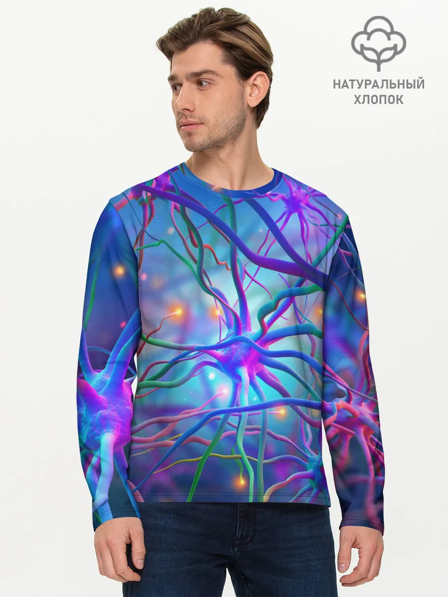 Мужской лонгслив базовый / НЕРВНЫЕ ОКОНЧАНИЯ