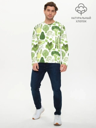 Мужской лонгслив базовый / овощи