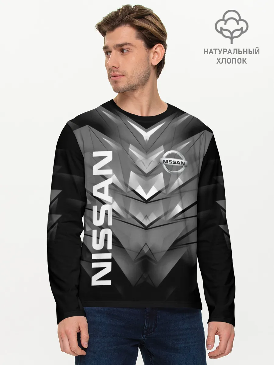 Мужской лонгслив базовый / NISSAN.