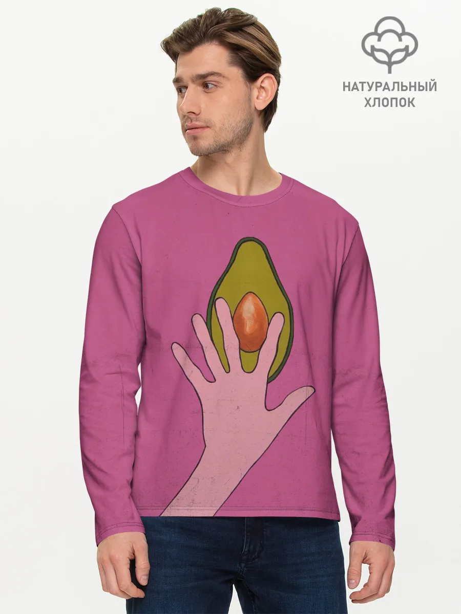 Мужской лонгслив базовый / avocado