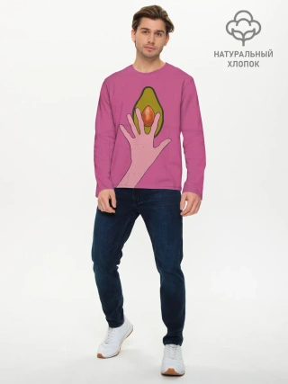 Мужской лонгслив базовый / avocado