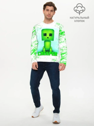 Мужской лонгслив базовый / MINECRAFT CREEPER