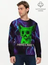 Мужской лонгслив базовый / MINECRAFT CREEPER CAT
