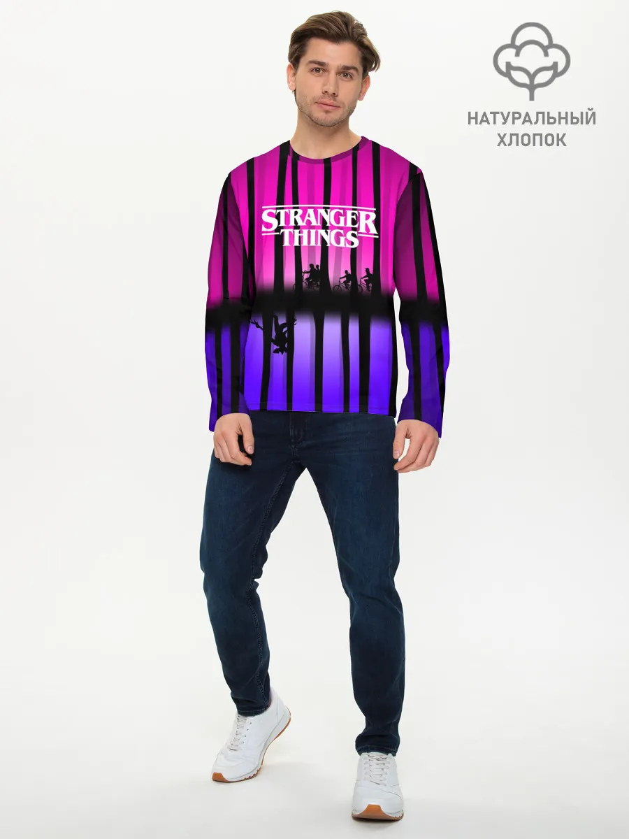 Мужской лонгслив базовый / Очень странные дела