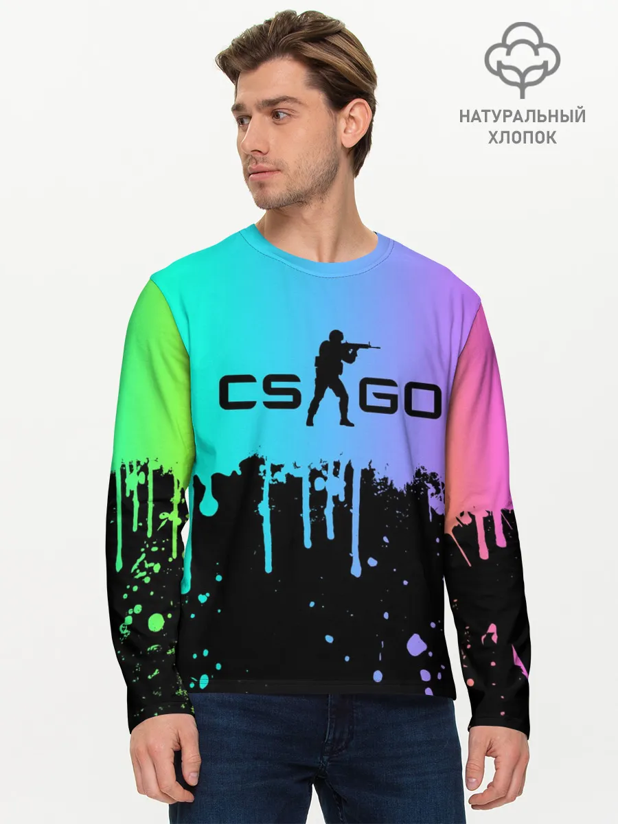 Мужской лонгслив базовый / COUNTER STRIKE