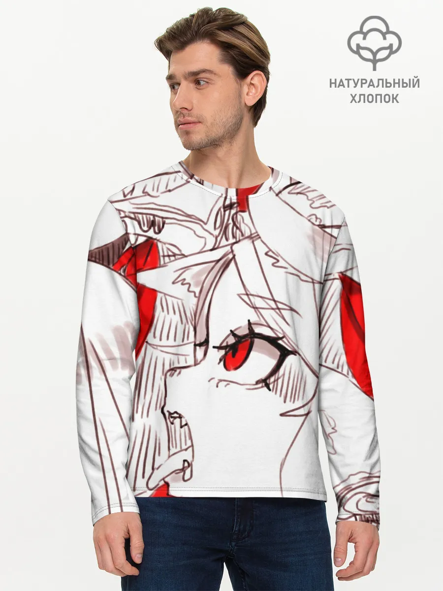 Мужской лонгслив базовый / Люцифер. HELLTAKER