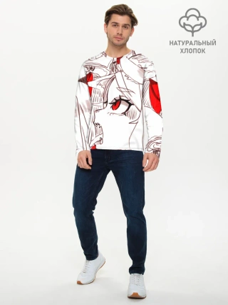 Мужской лонгслив базовый / Люцифер. HELLTAKER