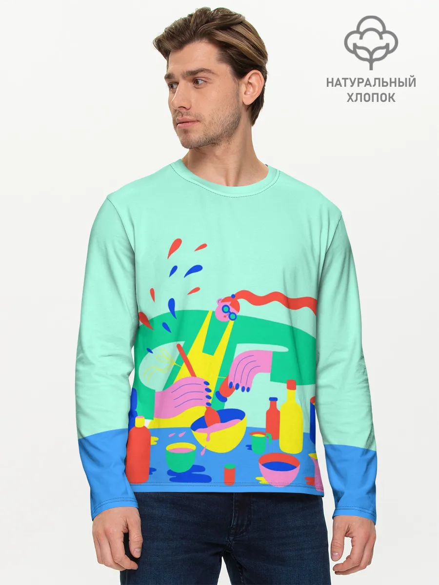 Мужской лонгслив базовый / готовка