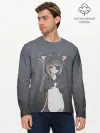 Мужской лонгслив базовый / Catgirl sadness
