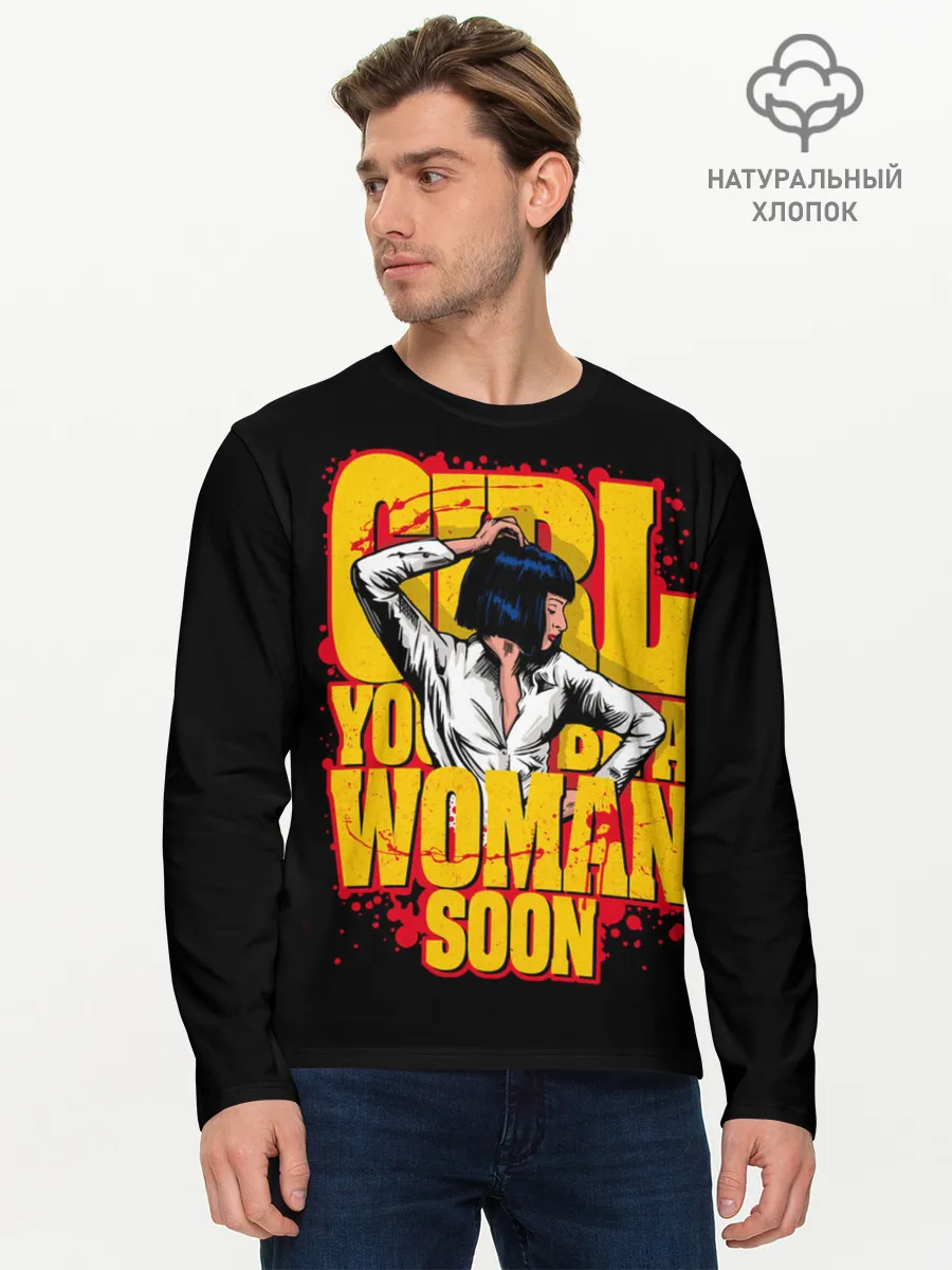 Мужской лонгслив базовый / Криминальное чтиво