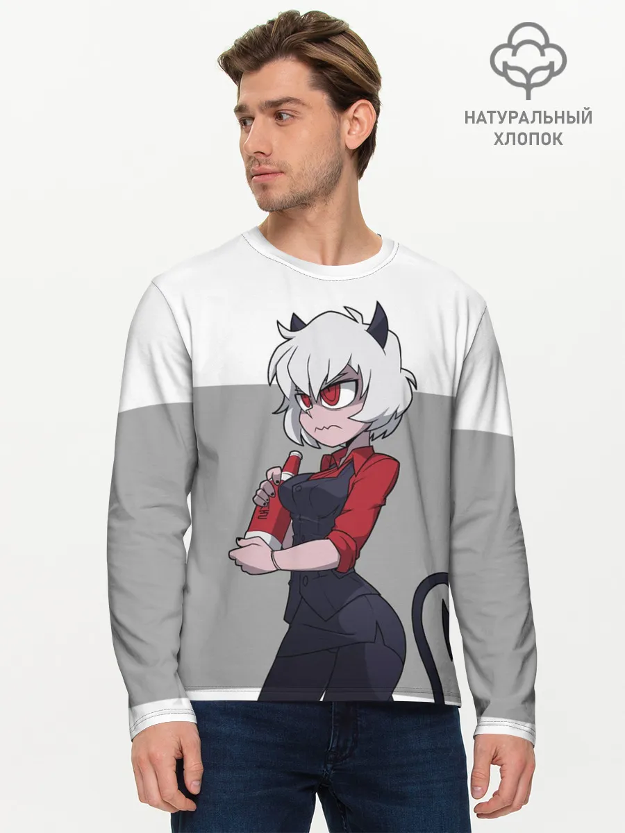 Мужской лонгслив базовый / Сердитая Малина. HELLTAKER