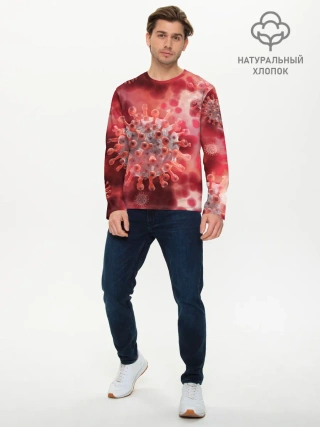 Мужской лонгслив базовый / Коронавирус