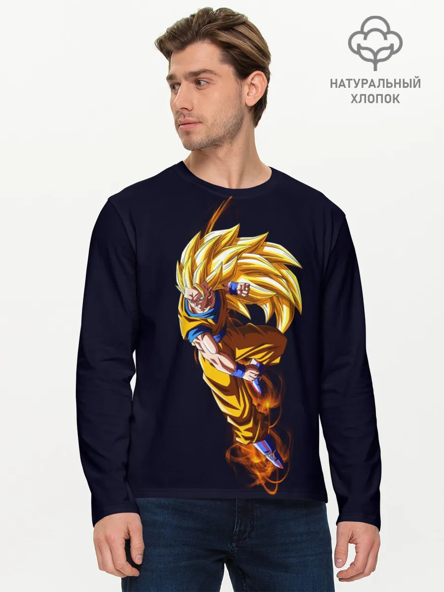 Мужской лонгслив базовый / Шар Дракона