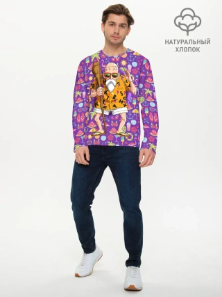 Мужской лонгслив базовый / Шар Дракона. Мастер Роши