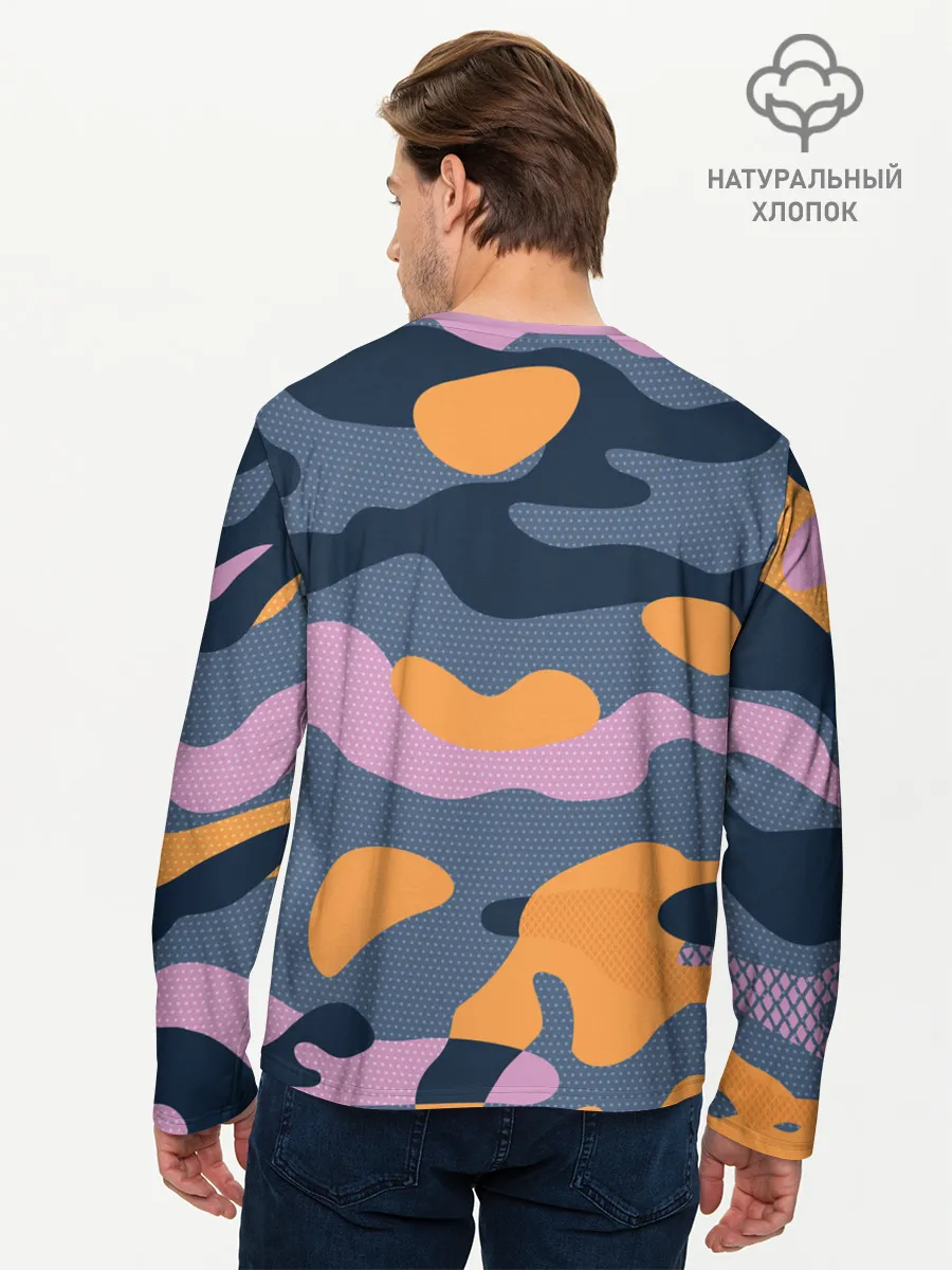 Мужской лонгслив базовый / Спортивный милитари