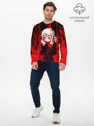 Мужской лонгслив базовый / Главный герой Helltaker