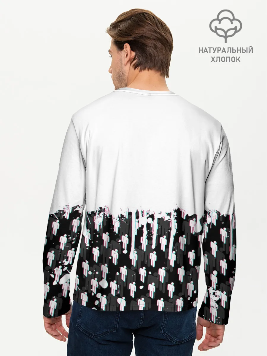 Мужской лонгслив базовый / BILLIE EILISH GLITCH