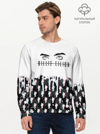 Мужской лонгслив базовый / BILLIE EILISH GLITCH