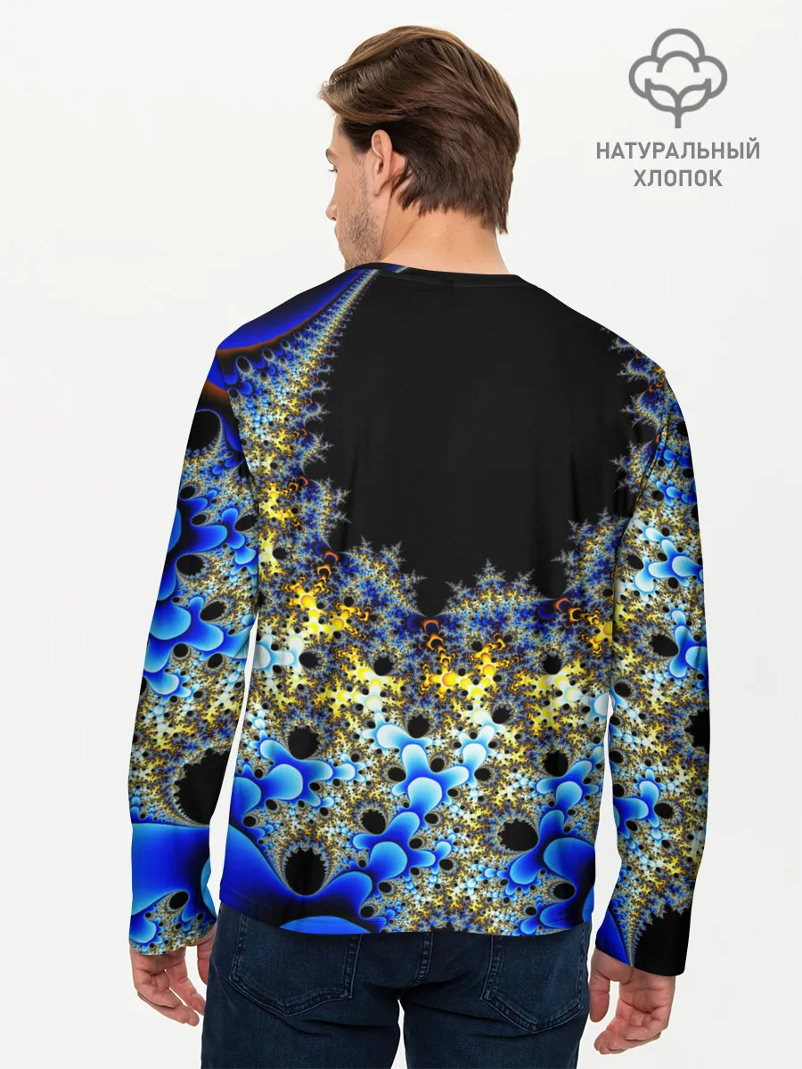Мужской лонгслив базовый / Фрактальная материя l Fractal
