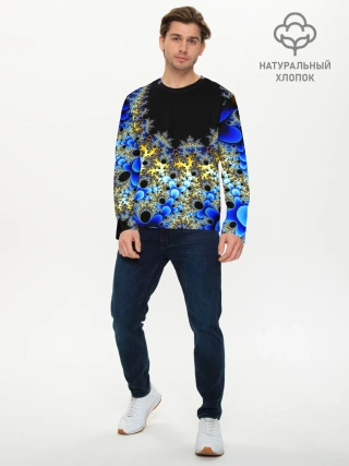 Мужской лонгслив базовый / Фрактальная материя l Fractal