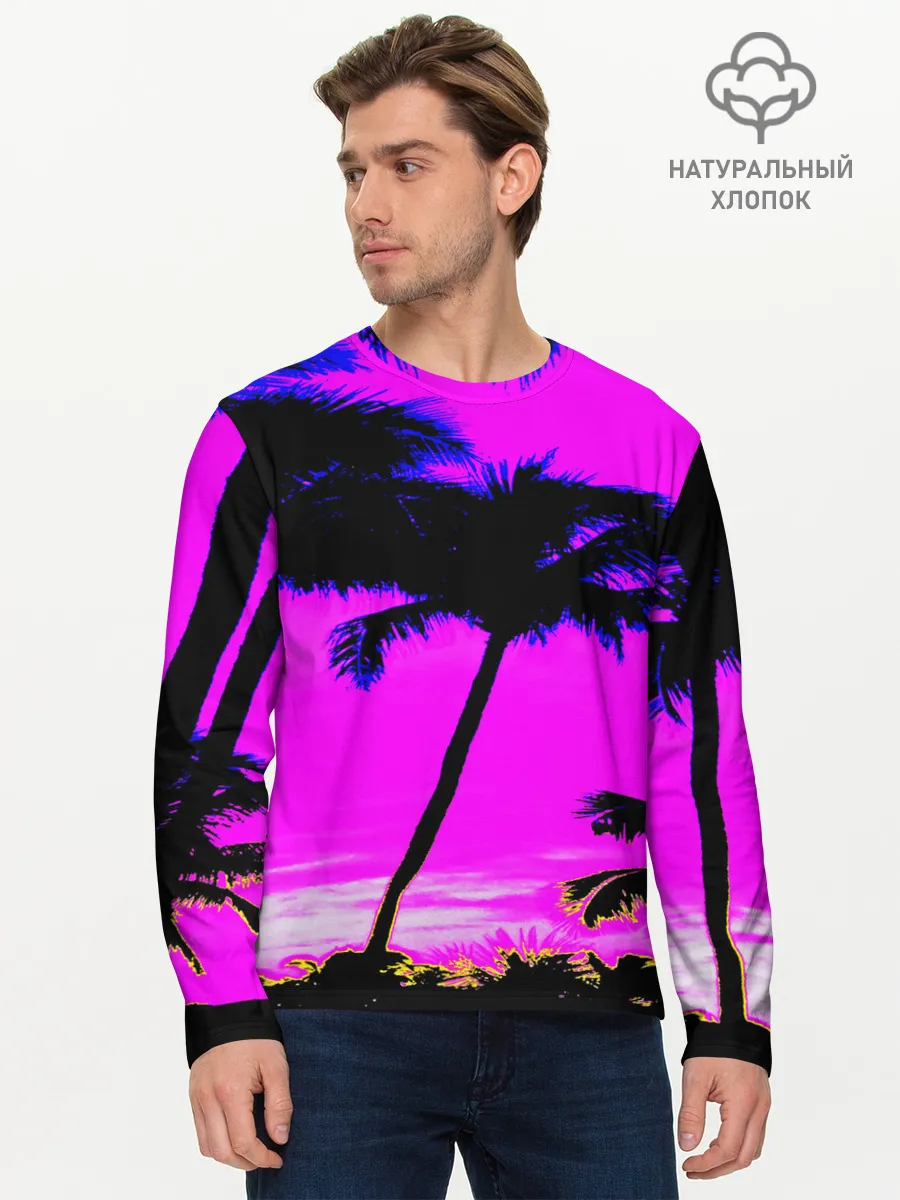 Мужской лонгслив базовый / НЕОНОВЫЙ ЗАКАТ