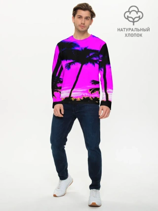 Мужской лонгслив базовый / НЕОНОВЫЙ ЗАКАТ
