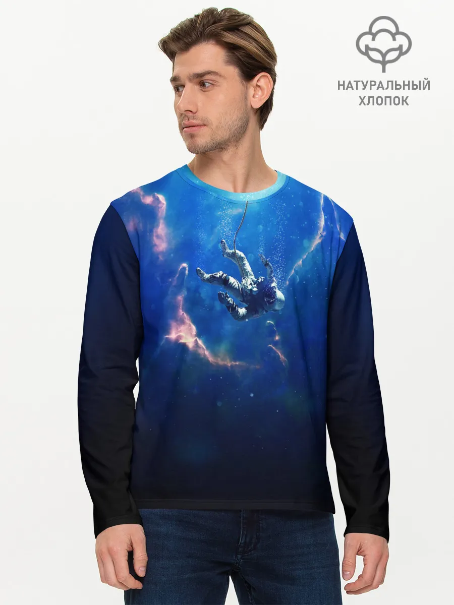 Мужской лонгслив базовый / ПАДЕНИЕ В БЕЗДНУ
