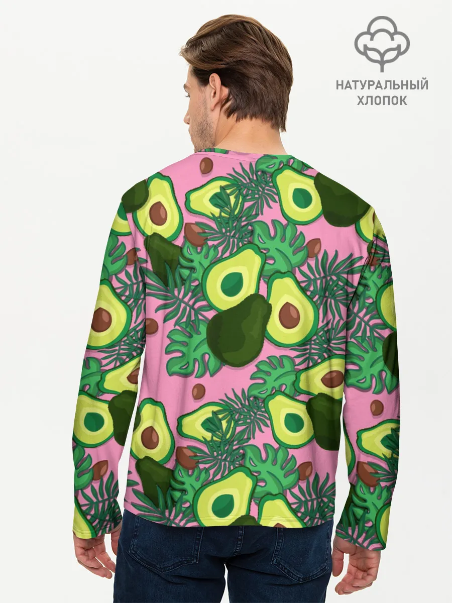 Мужской лонгслив базовый / avocado
