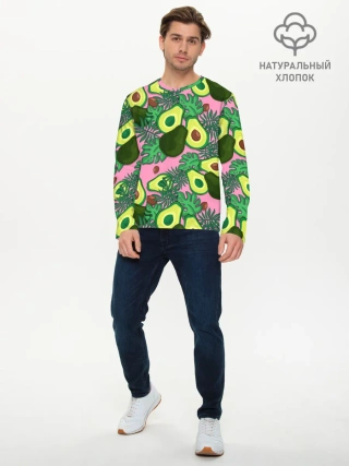 Мужской лонгслив базовый / avocado