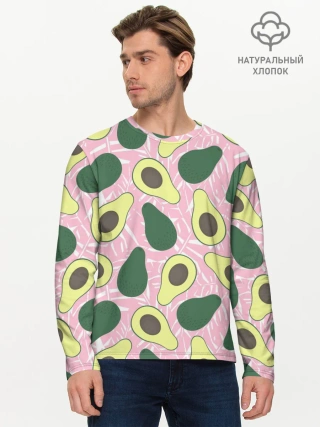 Мужской лонгслив базовый / avocado