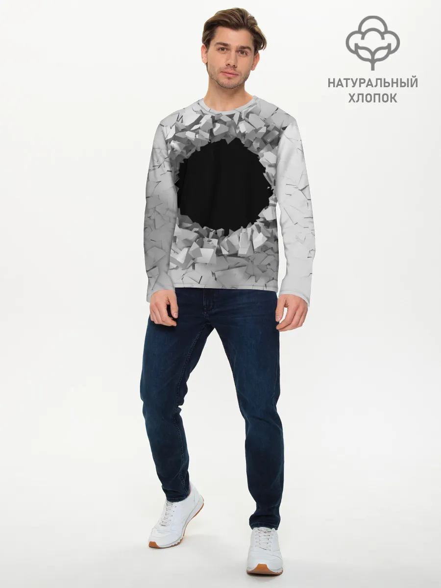 Мужской лонгслив базовый / Сквозная дыра