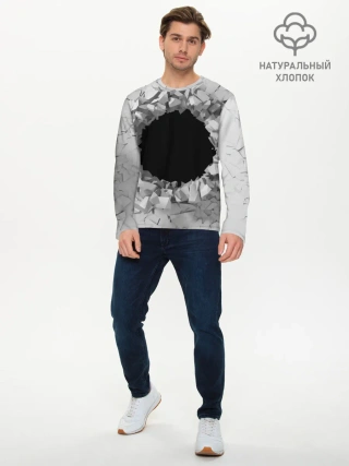Мужской лонгслив базовый / Сквозная дыра