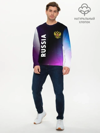Мужской лонгслив базовый / RUSSIA / РОССИЯ