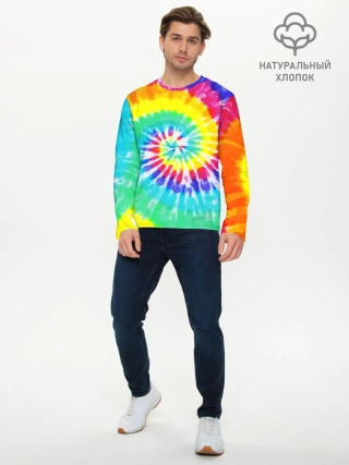Мужской лонгслив базовый / TIE-DYE СТЕНА