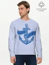 Мужской лонгслив базовый / Якорь