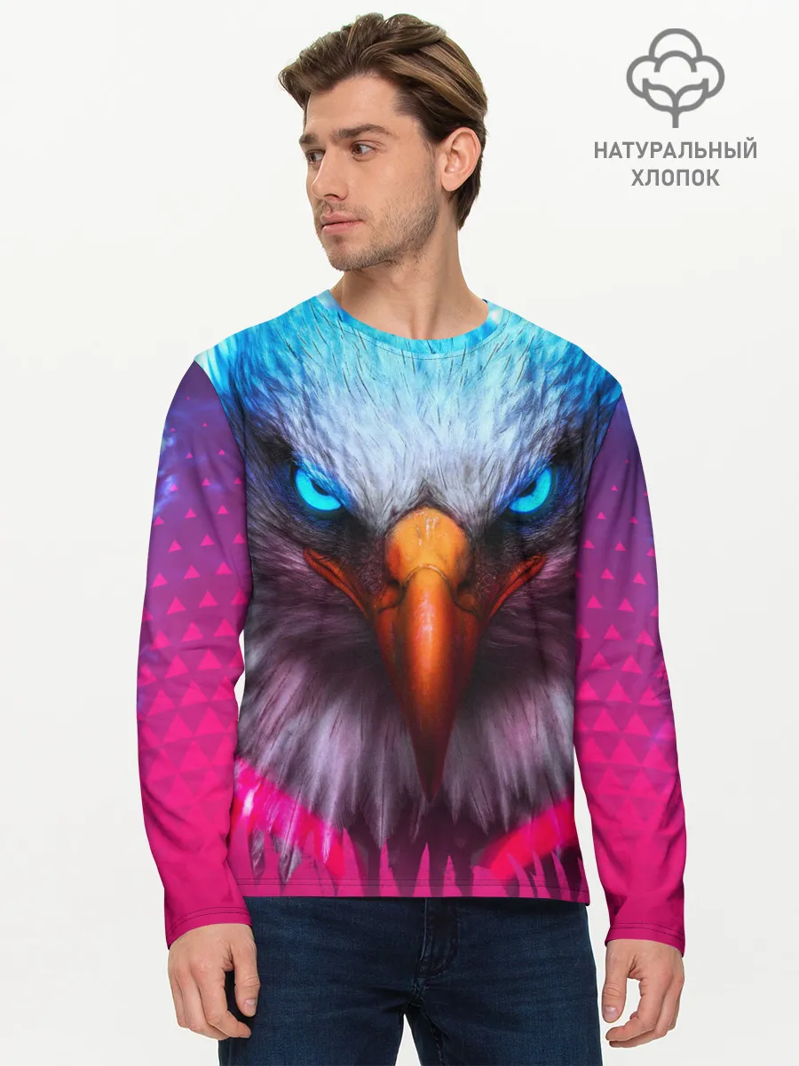 Мужской лонгслив базовый / Взгляд орла