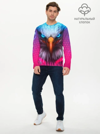 Мужской лонгслив базовый / Взгляд орла