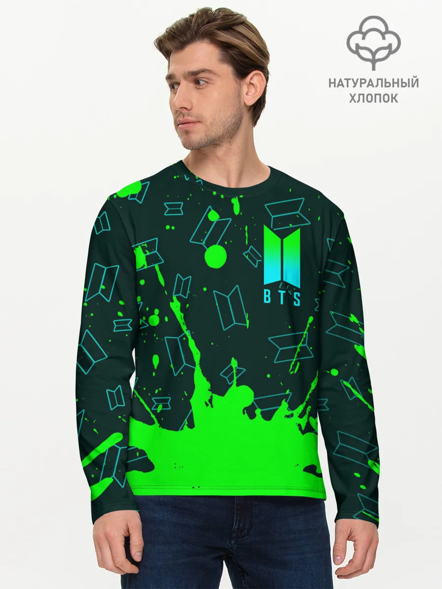 Мужской лонгслив базовый / BTS / БТС