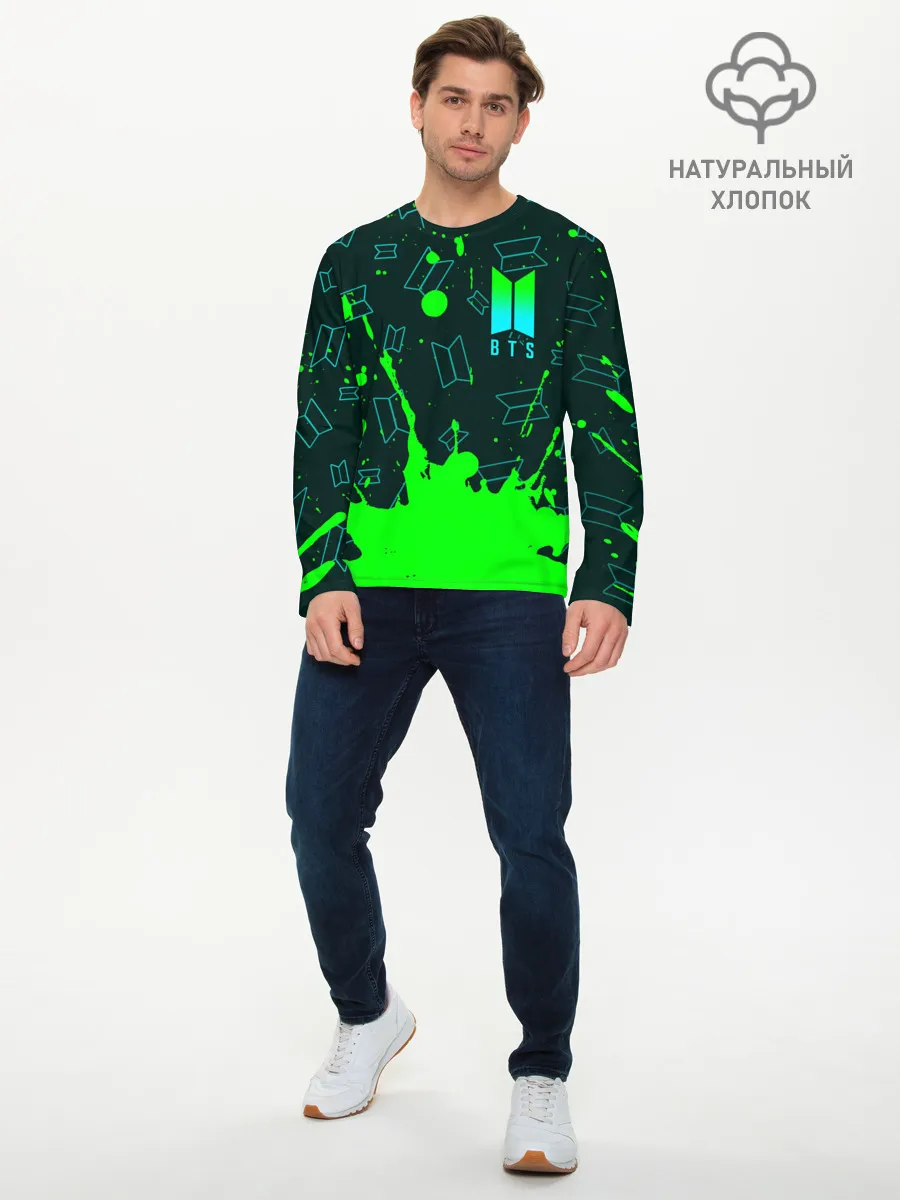 Мужской лонгслив базовый / BTS / БТС
