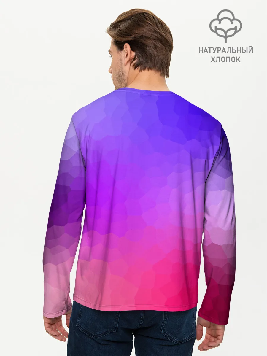 Мужской лонгслив базовый / фиолетовый кристалл