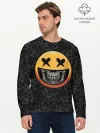 Мужской лонгслив базовый / Смайлик на черепе