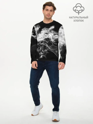 Мужской лонгслив базовый / СЕРЫЙ ДЫМ