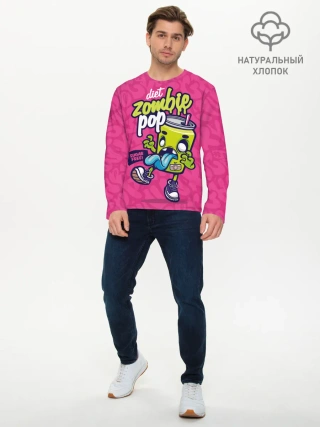 Мужской лонгслив базовый / Зомби диета