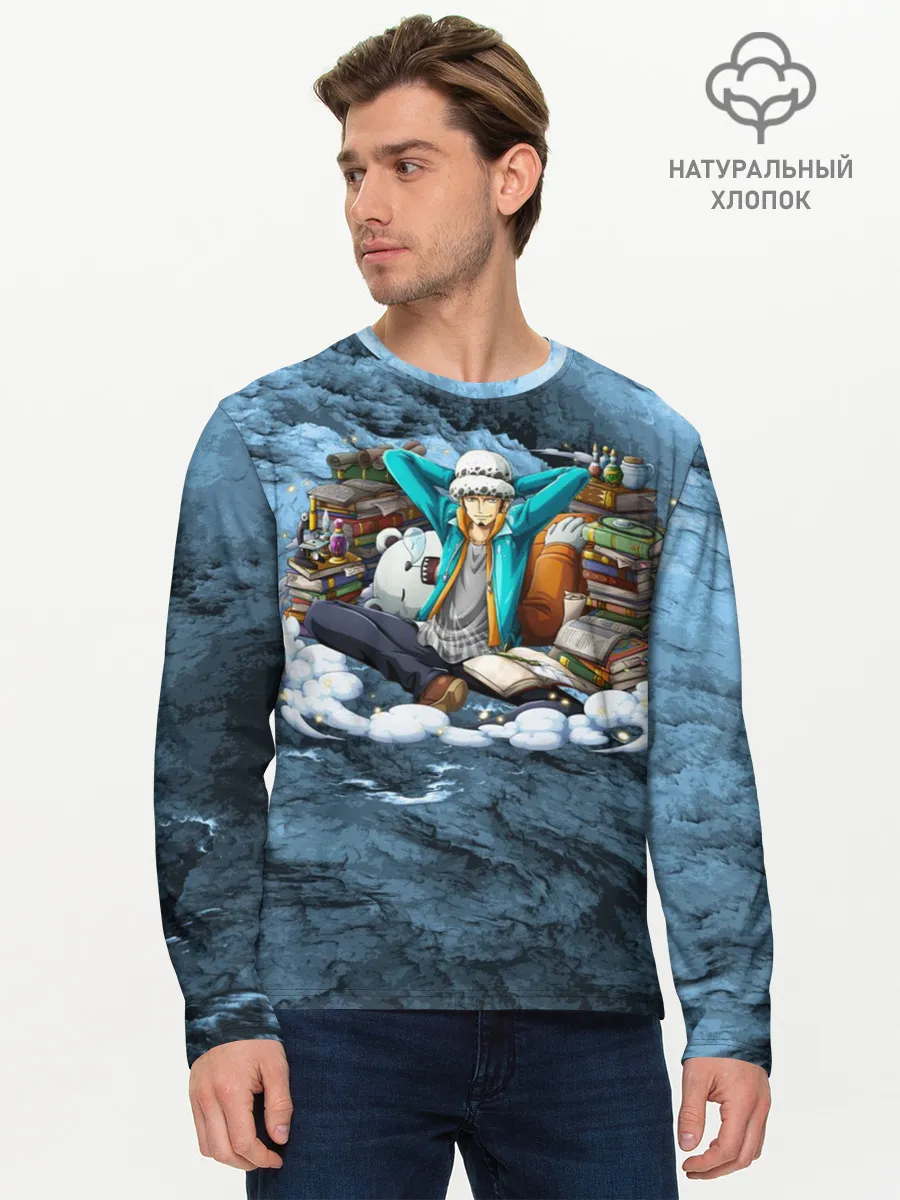 Мужской лонгслив базовый / One Piece | Trafalgar Law